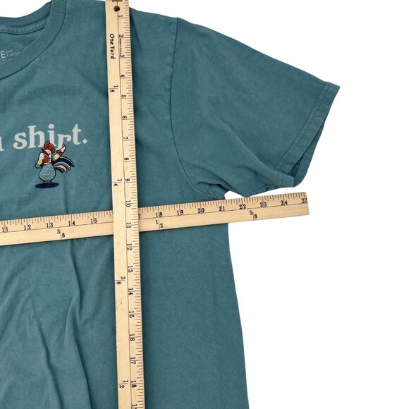 Chicken Shirt Graphic Tee Men's size Large Blue - Picture 5 of 6